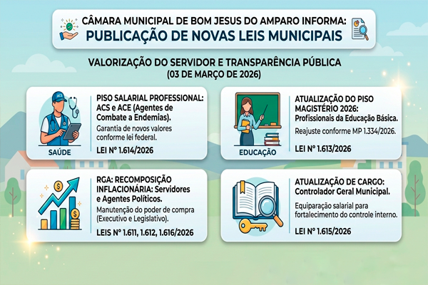 Publicação de novas leis de valorização e revisão salarial